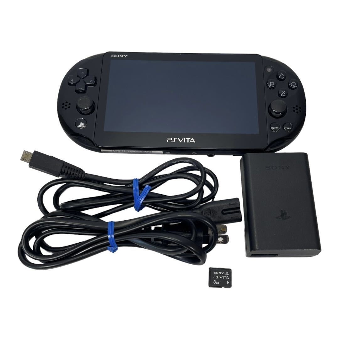 SONY PCH-2000 ZA11 BLACK VITA SLIM REGION FREE OLED CONSOLE 8GB MEMORY CHARGER
