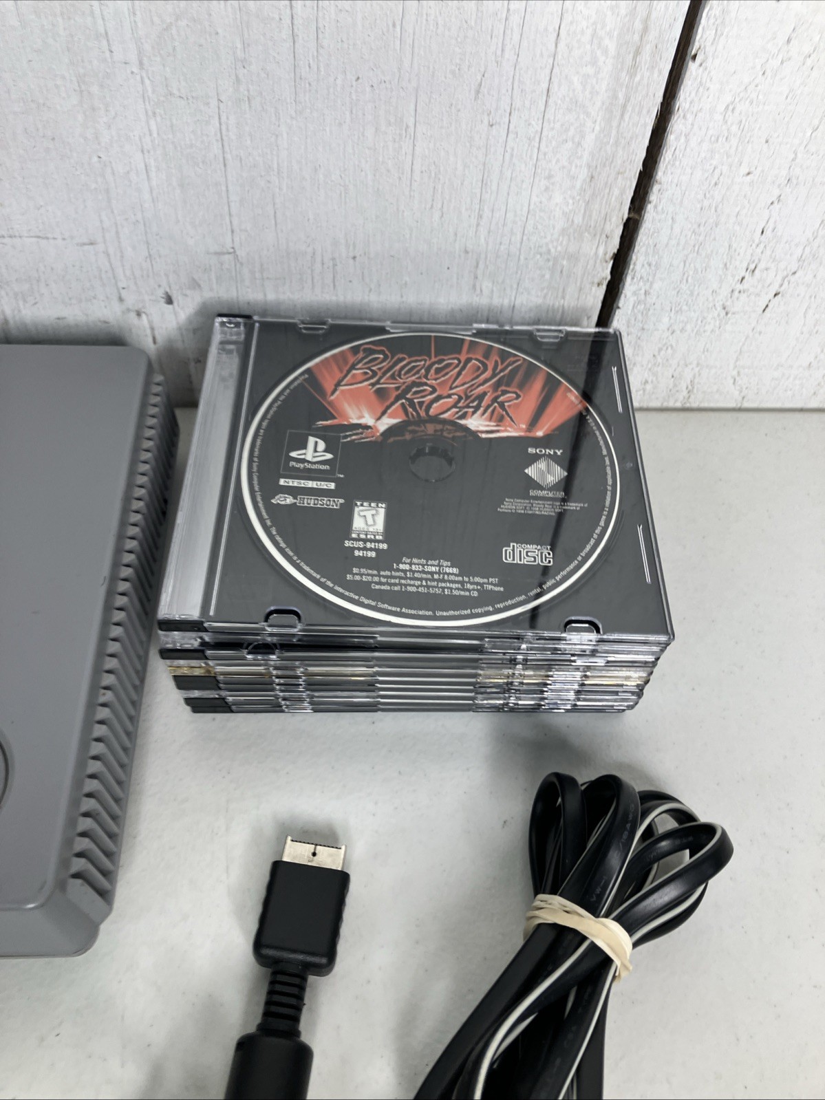 Sony PlayStation One PS1 Console SCPH-1001 Bundle 11 Games Bloody Roar Tony Hawk