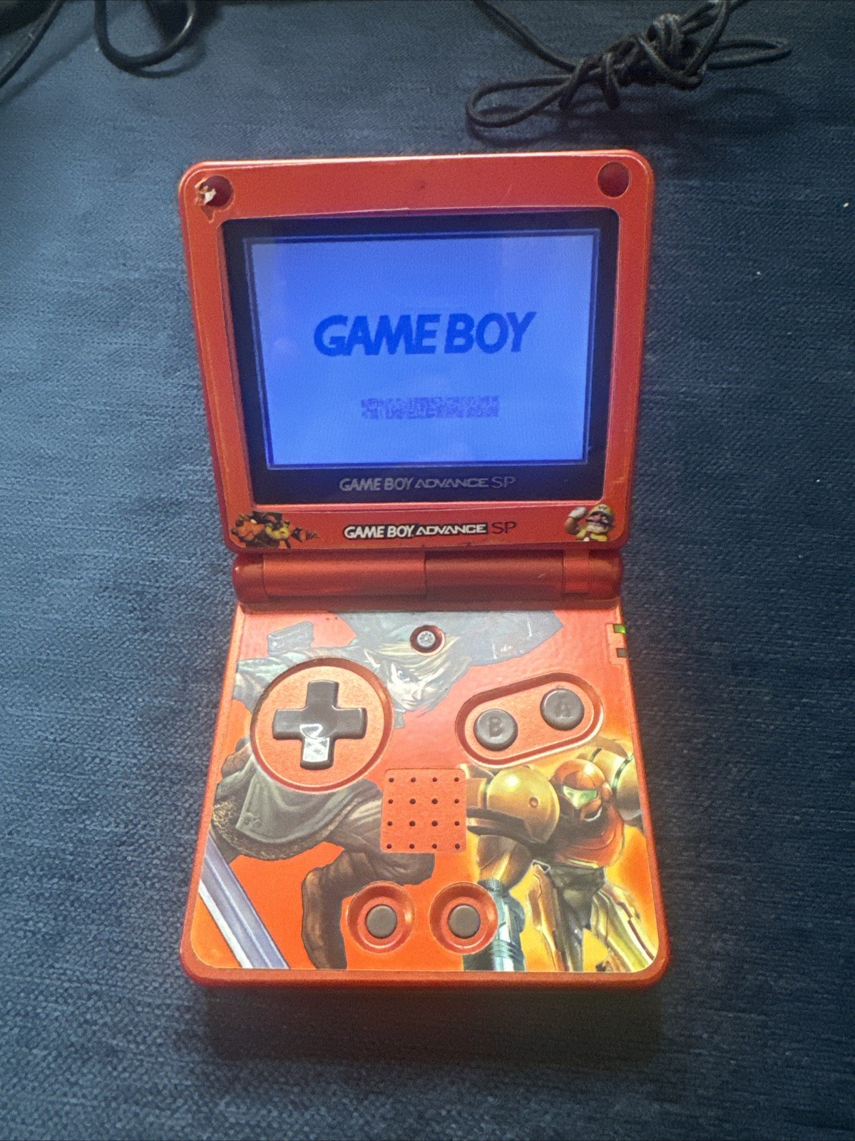 Nintendo Game Boy Advance SP Handheld System – Red, SP Mario Sticker No Volume