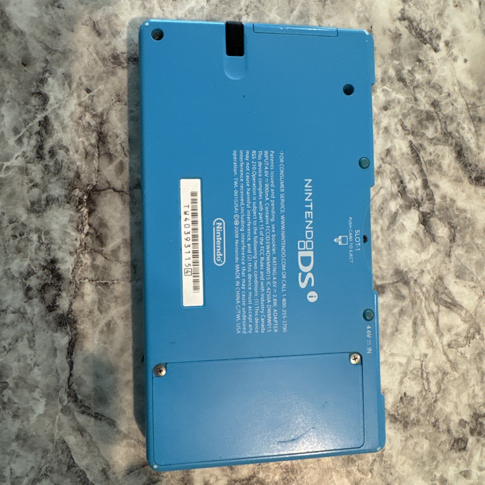 Nintendo DSi Blue Handheld System, 256MB SD Slot, NTSC-U/C, TWL-001