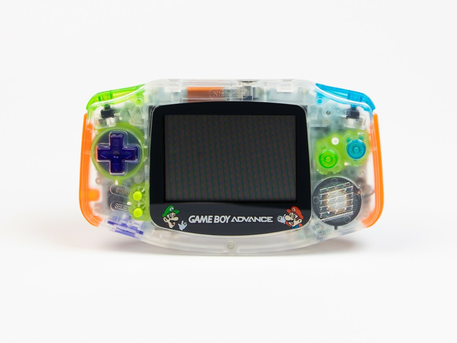 Nintendo GameBoy Advance Transparent with Multicolor Buttons