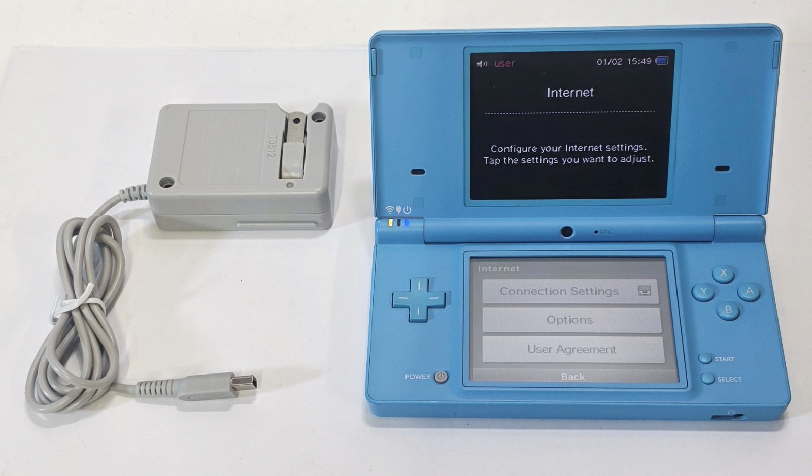 Nintendo DSi TWL-001 (USA) Light Blue Handheld System Bundle w Pen TESTED 💯 NM