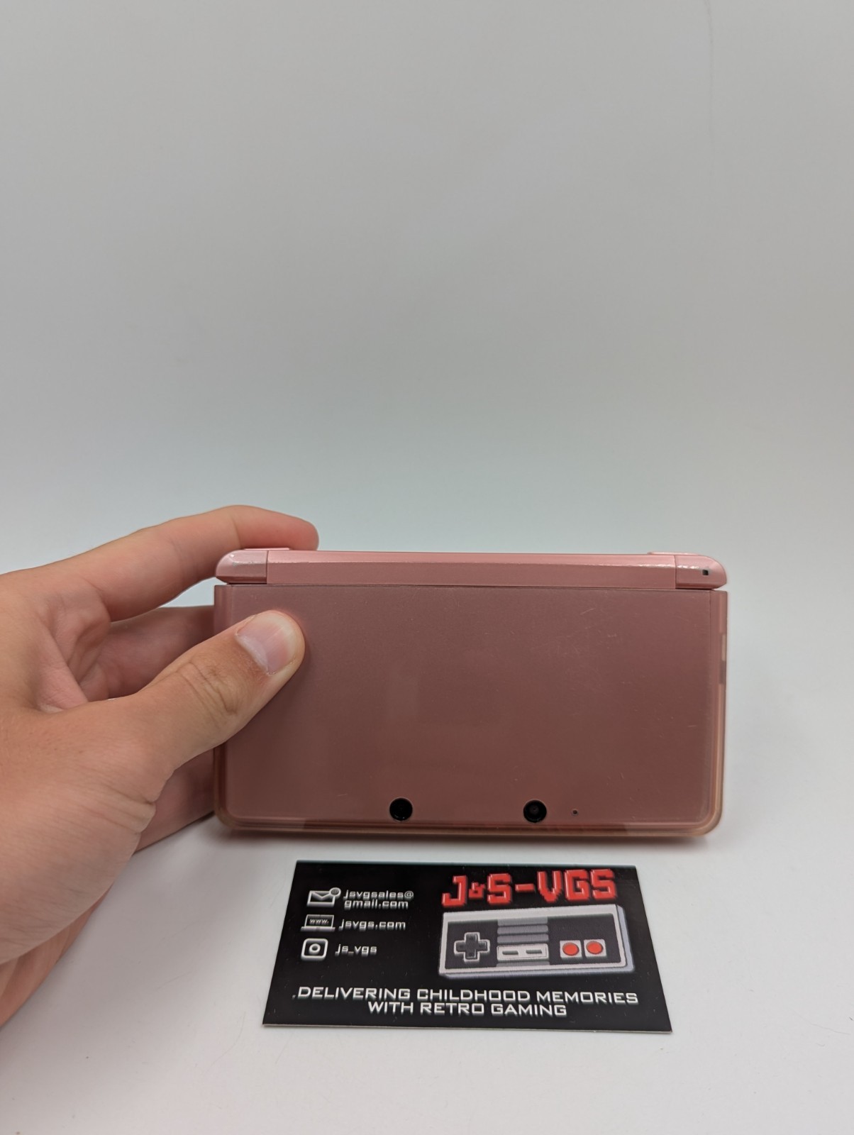 Nintendo 3DS Pearl Pink Console Charger Tested Working Top Cameras Bad