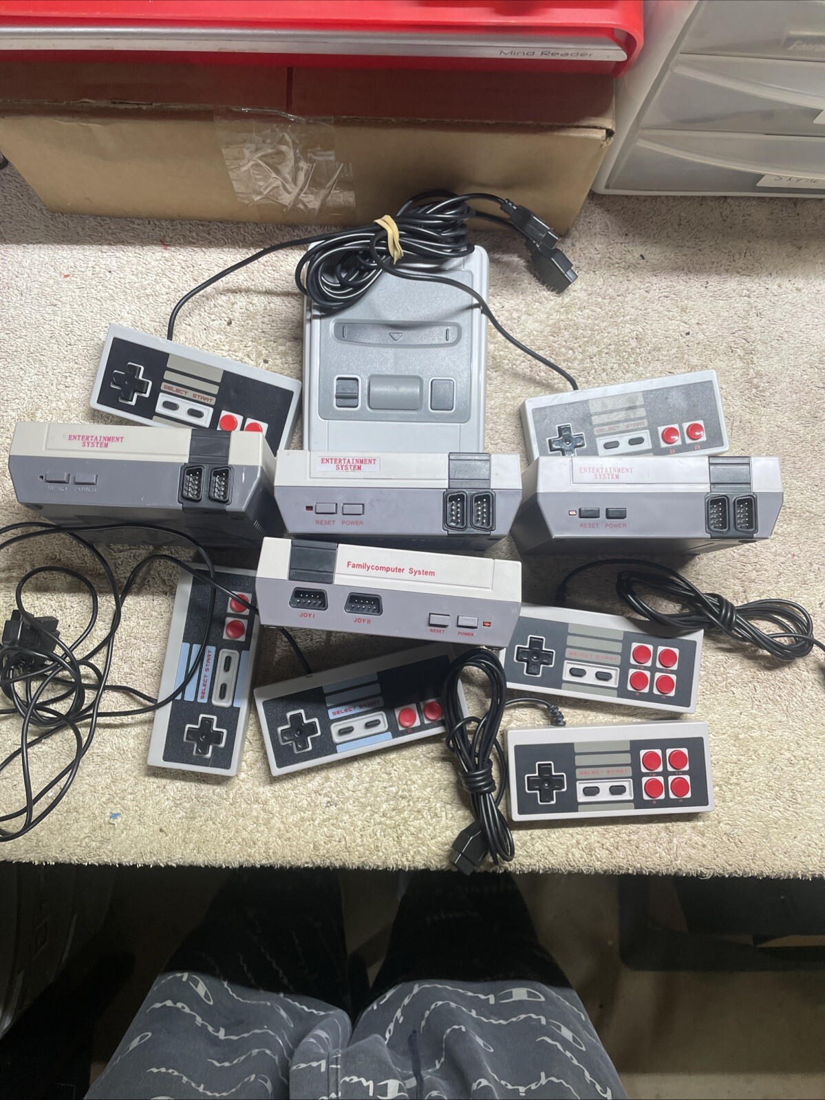 lot Of 6 Controllers 5 Mini Game Systems***TESTED WORKING***