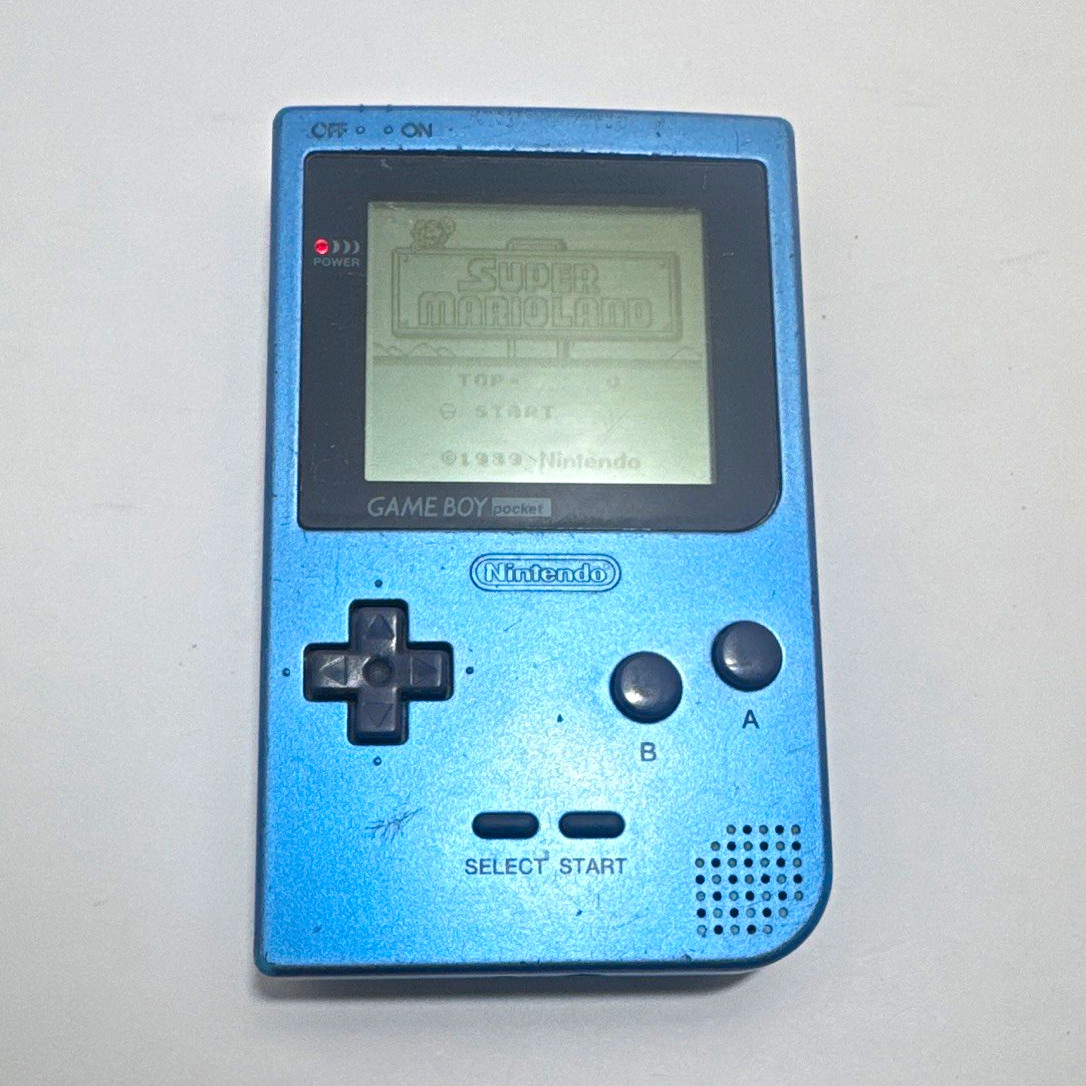Nintendo Game Boy Pocket Ice Blue Handheld System for Game Boy MGB-001 Tested!