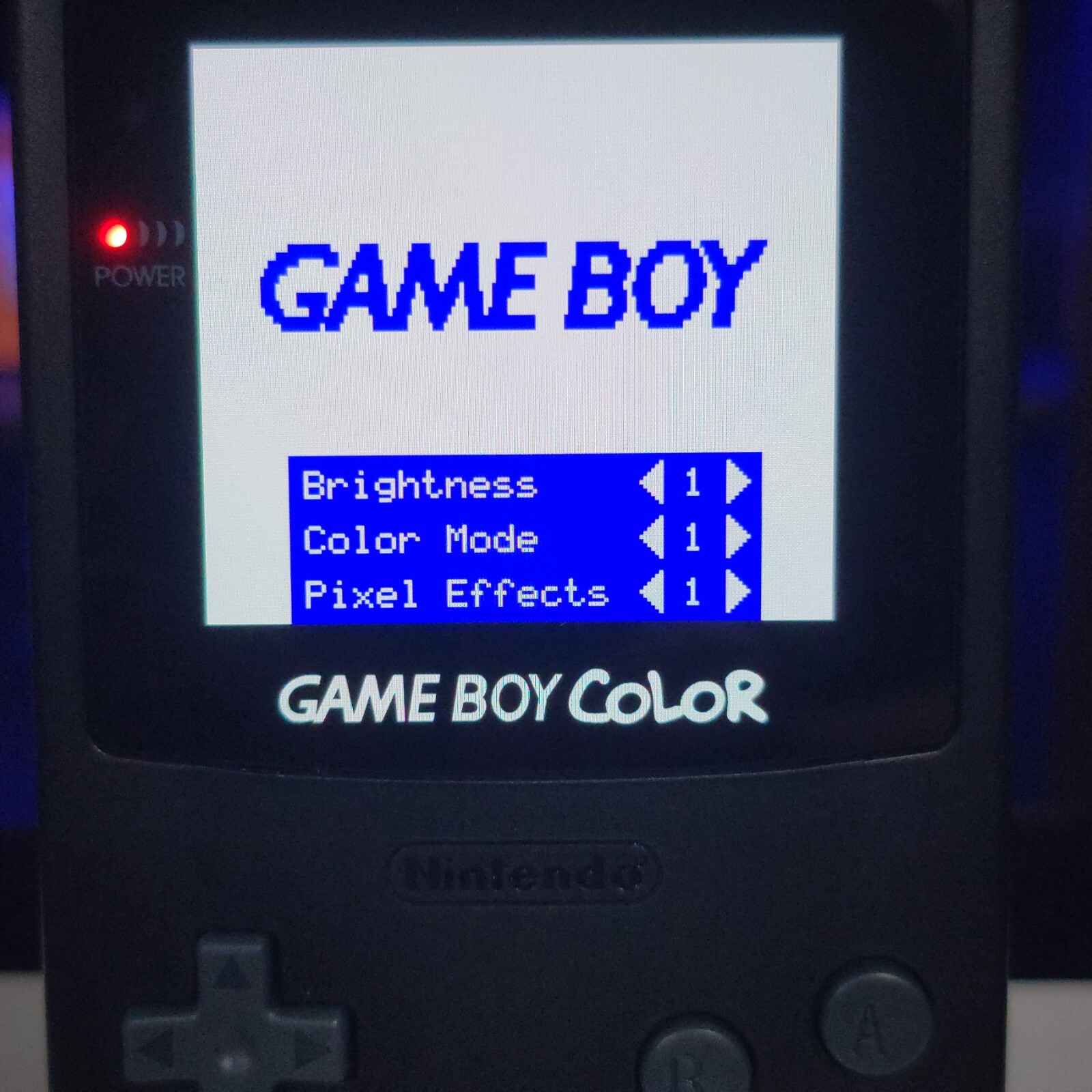 Black Gameboy Color Console OLED Touch Screen GBC Game Boy