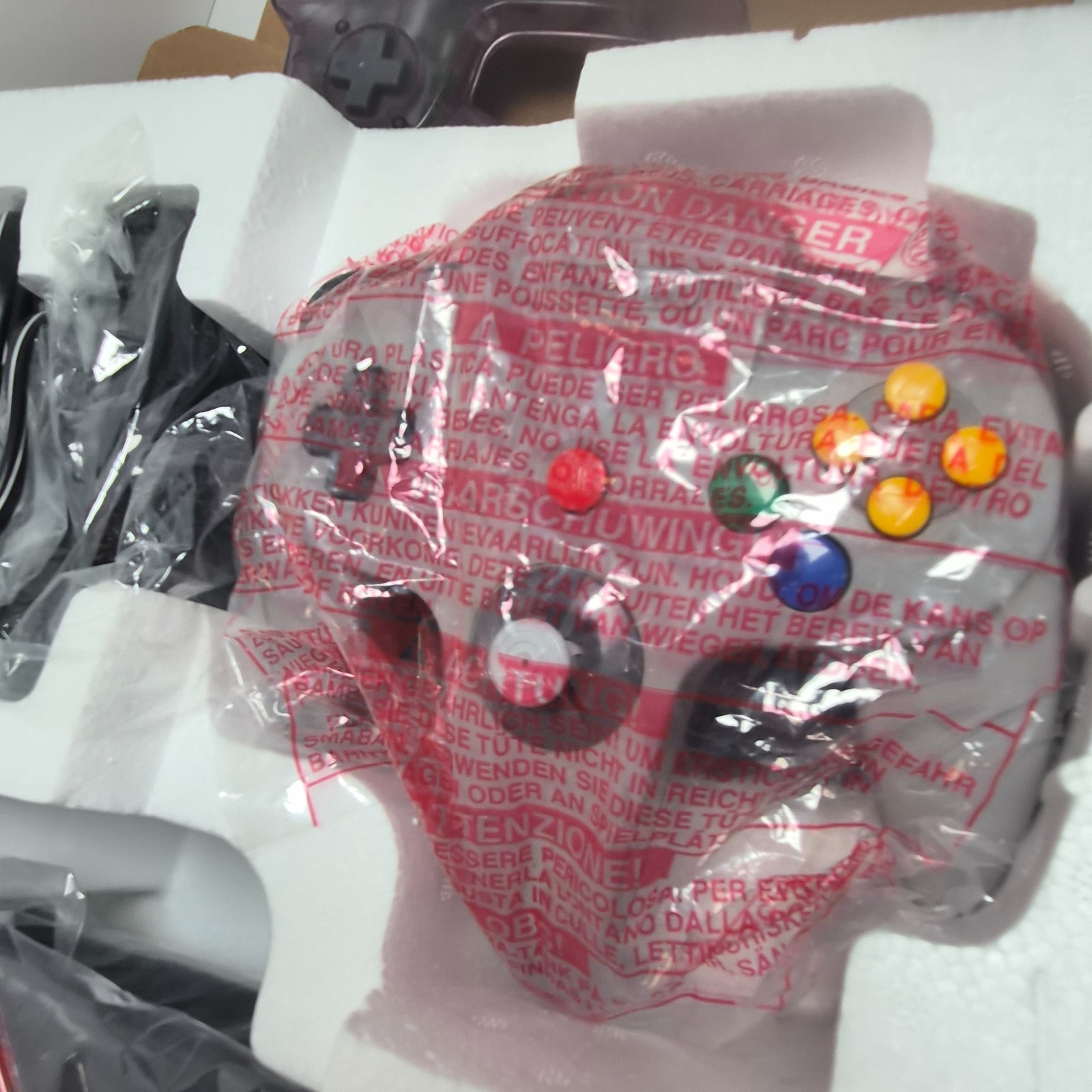 Nintendo 64 N64 Atomic Purple Controller Console Box Tested Working