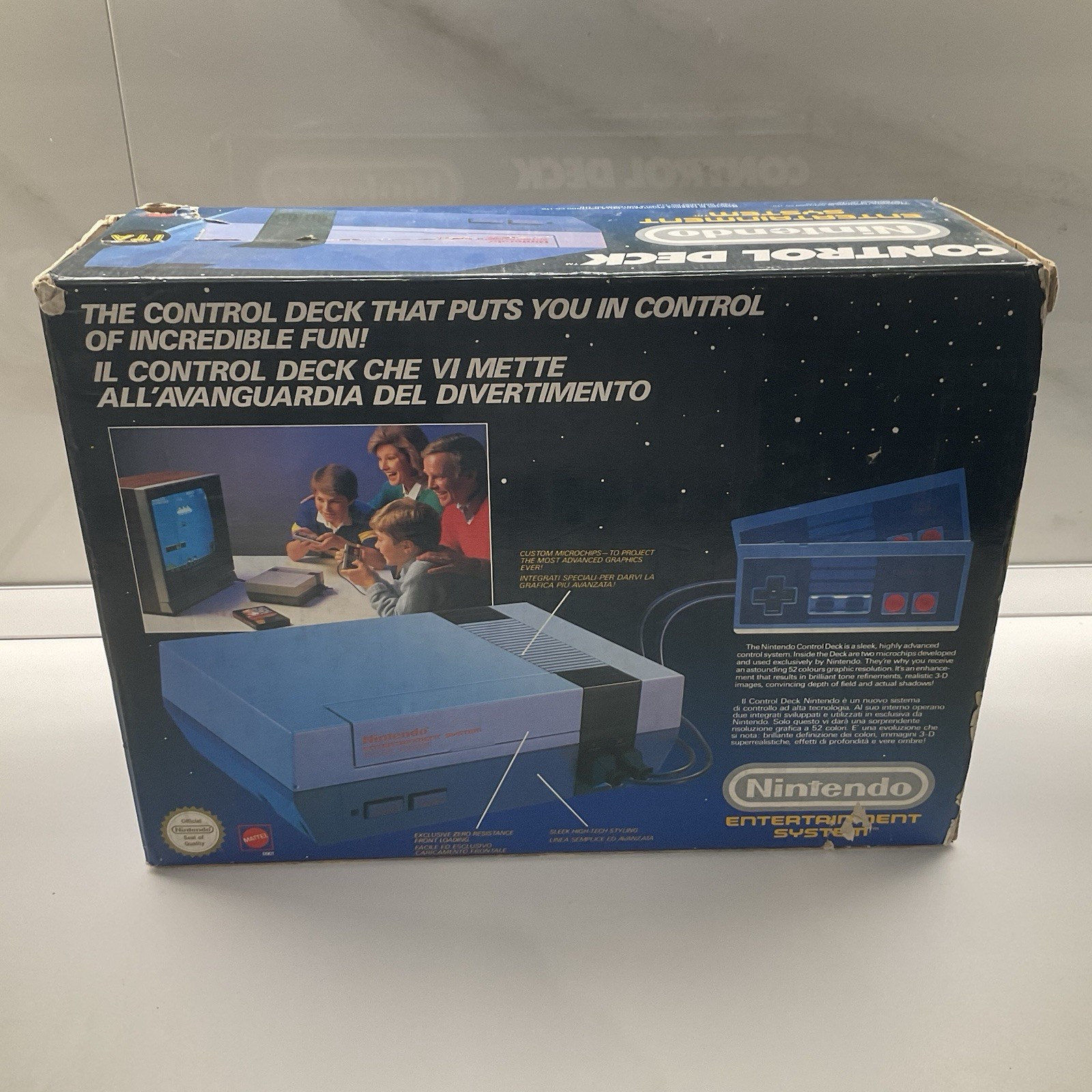 NINTENDO NES CONSOLE CONTROL DECK PAL A ITALIAN COMPLETE BOXED – VERY RARE