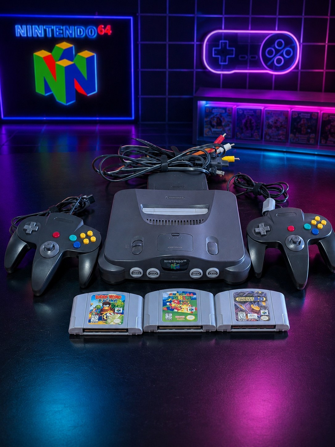 Nintendo 64 Anniversary Collector Bundle Tested Mario DiddyKong 2 Controller N64