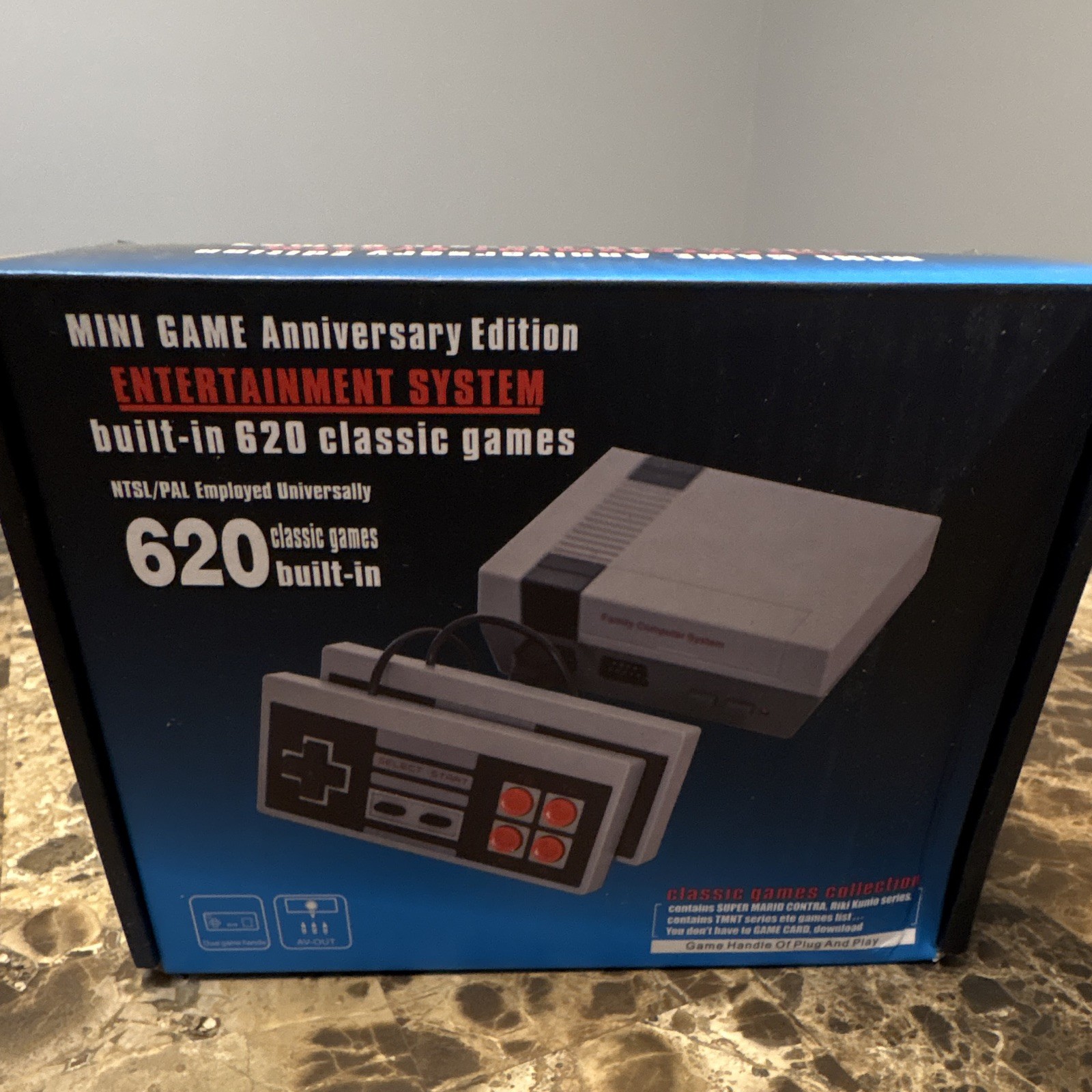 Mini Game Anniversary Edition NES Home Console, 620 Built-In Games, AV-Out
