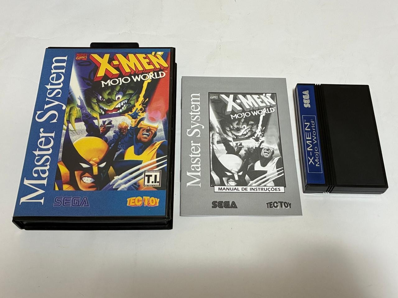Sega Master System Tectoy : X Men Mojo World with box manual repro Exclusive gam