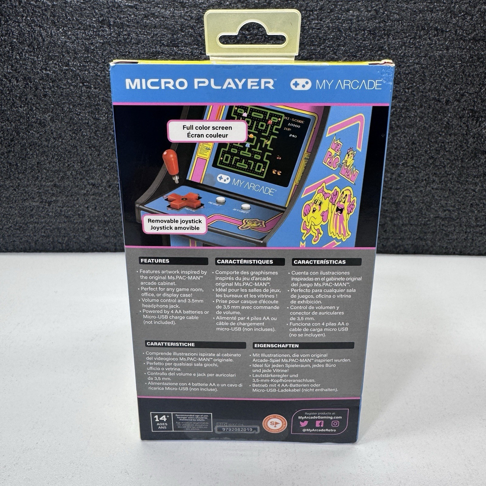 My Arcade Ms.Pac-Man Micro Player – Blue/Pink NEW