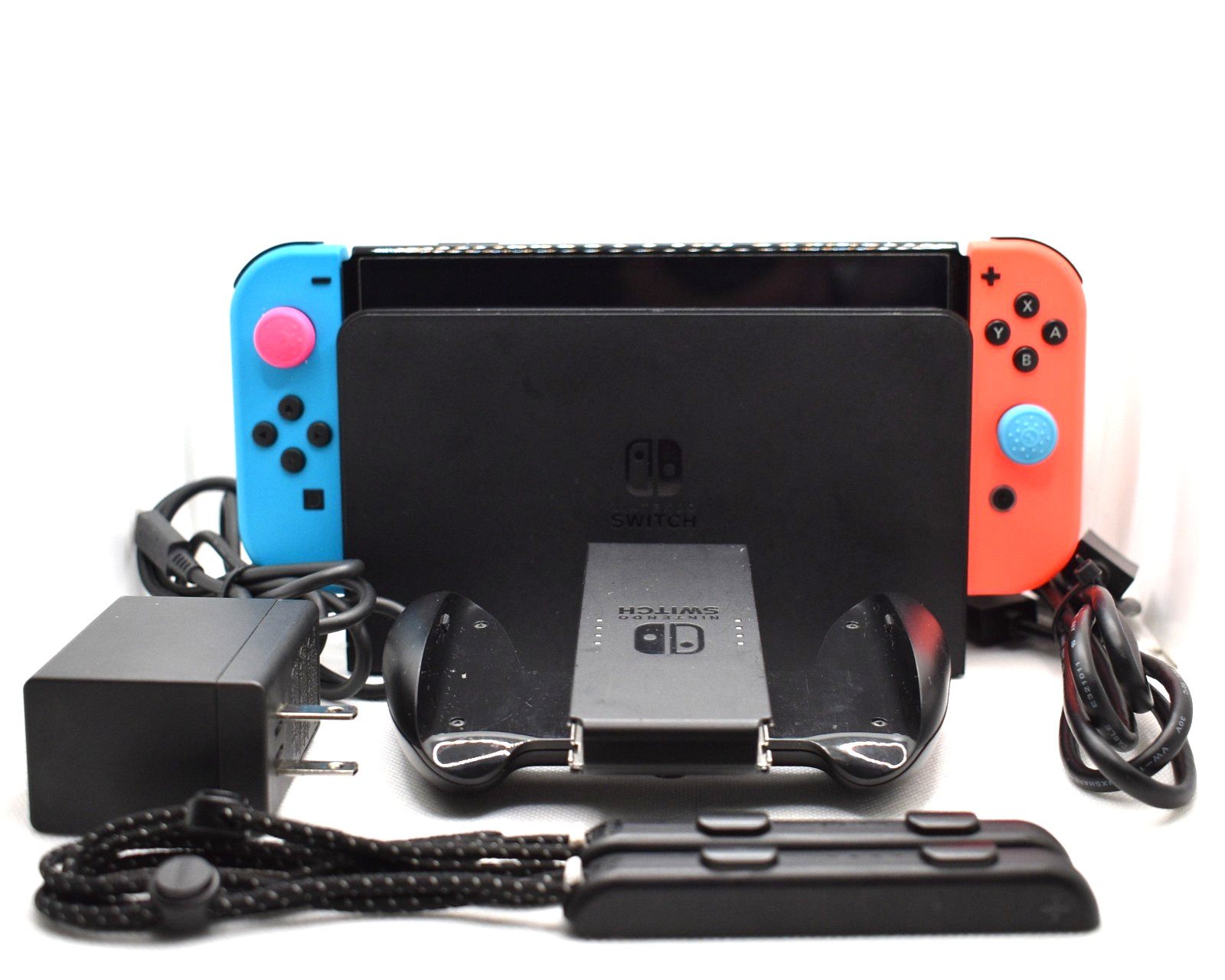 Nintendo Switch OLED Model HEG-001 Handheld Console 64GB Black/Neon Blue / Pink