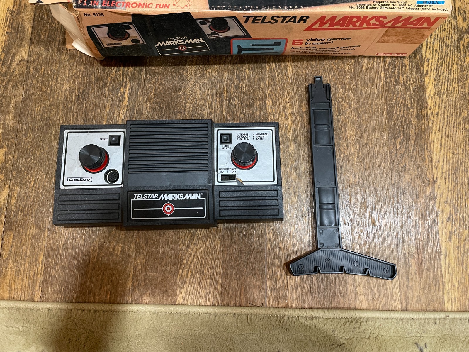 70’s COLECO Telstar MARKSMAN Video Game System Untested + Box