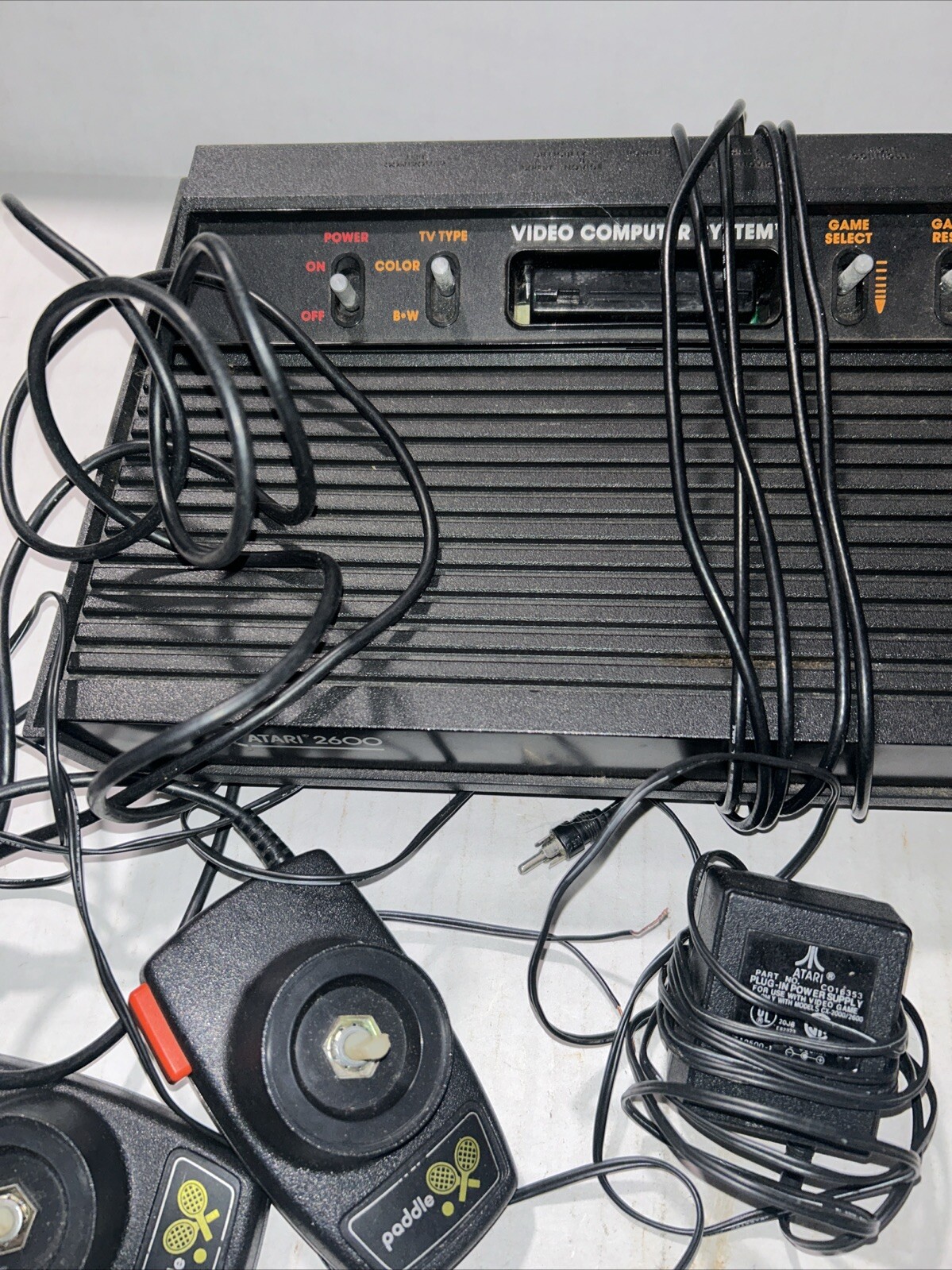 Atari Video Game Console System Black For Parts Only As Shown