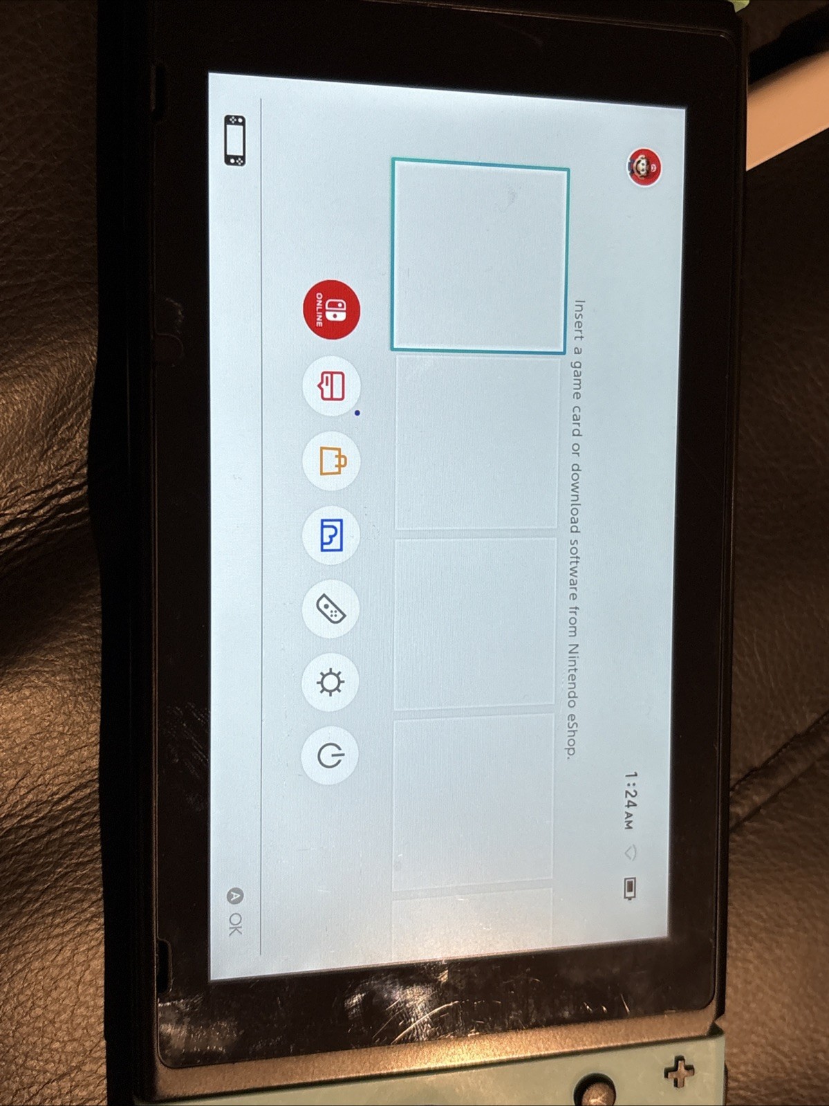 (POWER BUTTON NOT WORKING) Nintendo Switch HAC-001(-01) Complete Bundle Dock