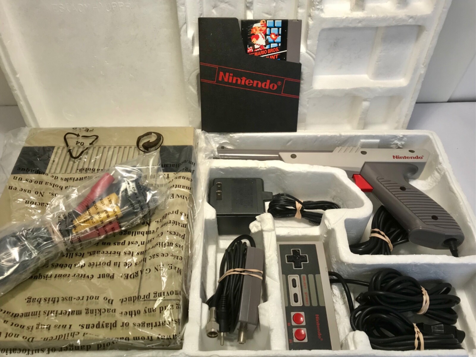 Original Nintendo Entertainment System: Action Set (NES) Gray Gun Tested