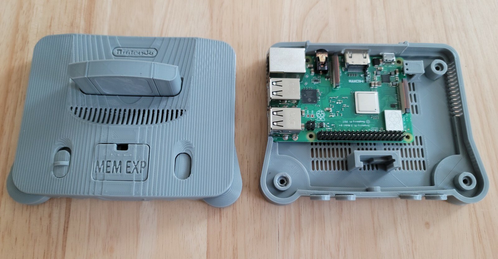 3D Printed N64 Mini Case for Raspberry Pi 2B-2B+and 3B-3B+