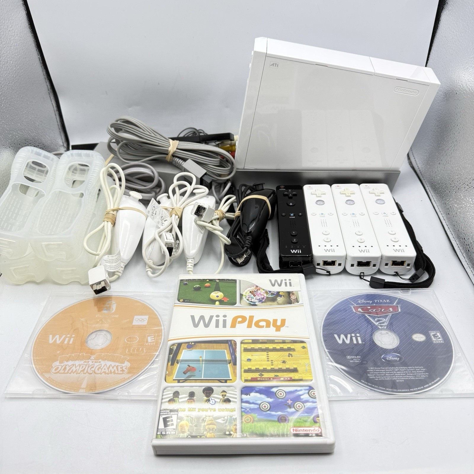 Nintendo Wii Mario & Sonic Olympic Games Console 4 Controllers Bundle Tested