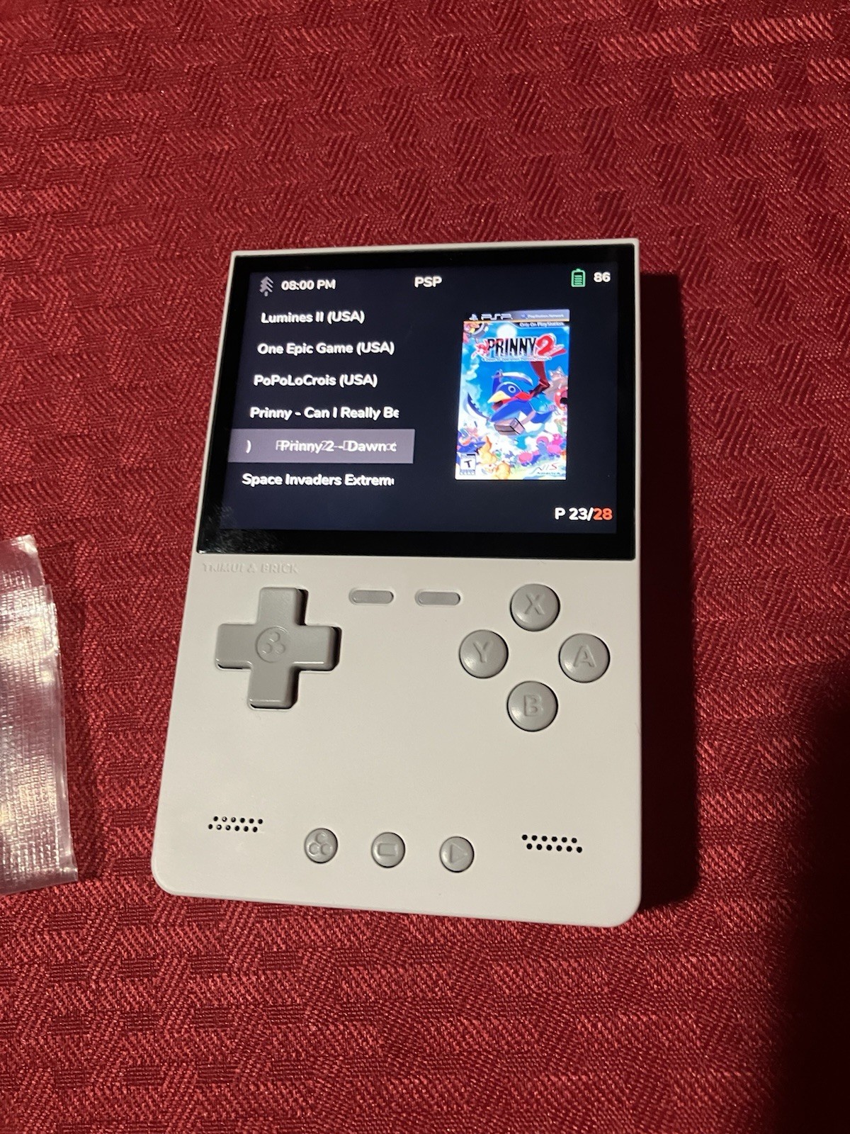 Trimui Brick Handheld Video Game Console W/ 128gb SD Card