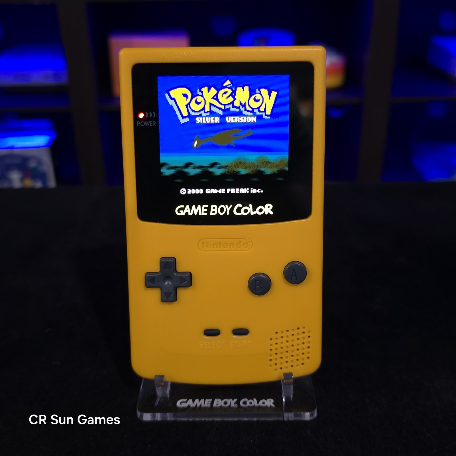 Yellow Gameboy Color Console OLED Touch Screen And USB-C Rechargeable Battery