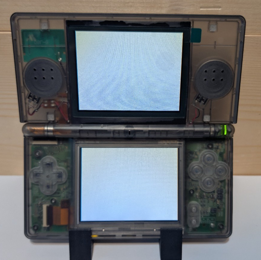 Nintendo DS Lite Clear Black Handheld USG-001 W/Charger *Tested* eXtreamRate