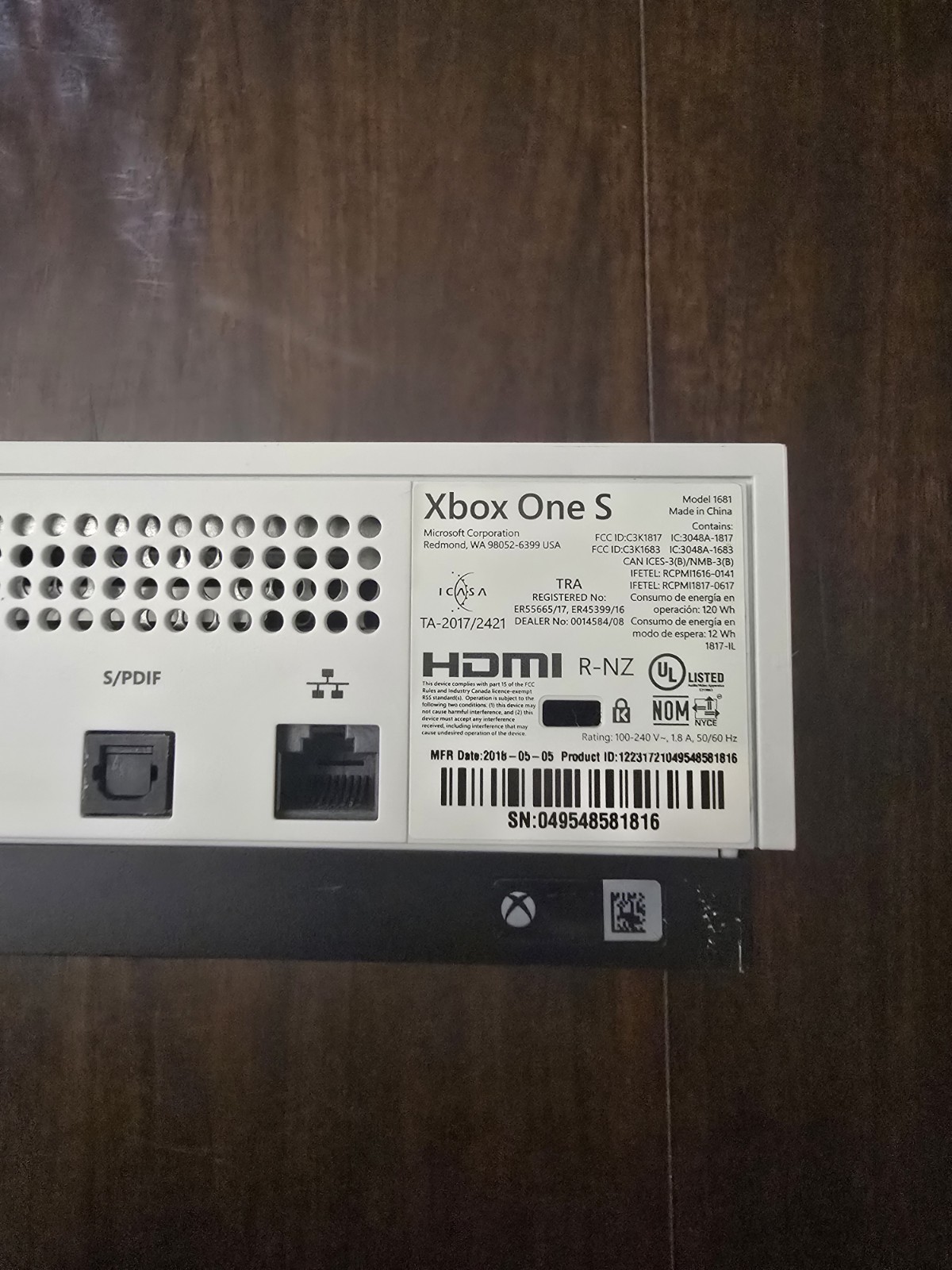Microsoft Xbox One S Console Bundle w/ Wireless Controller And 1 Game