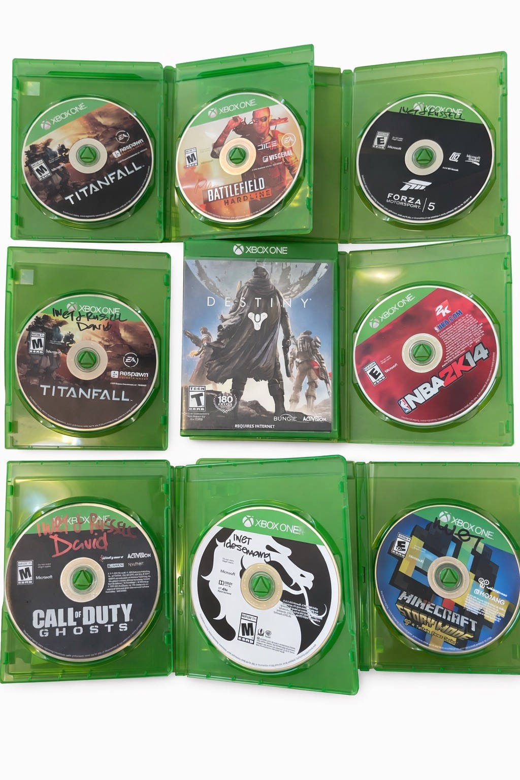 Xbox One Console Bundle – Controller + 10 Games – Tested Working – No Cords