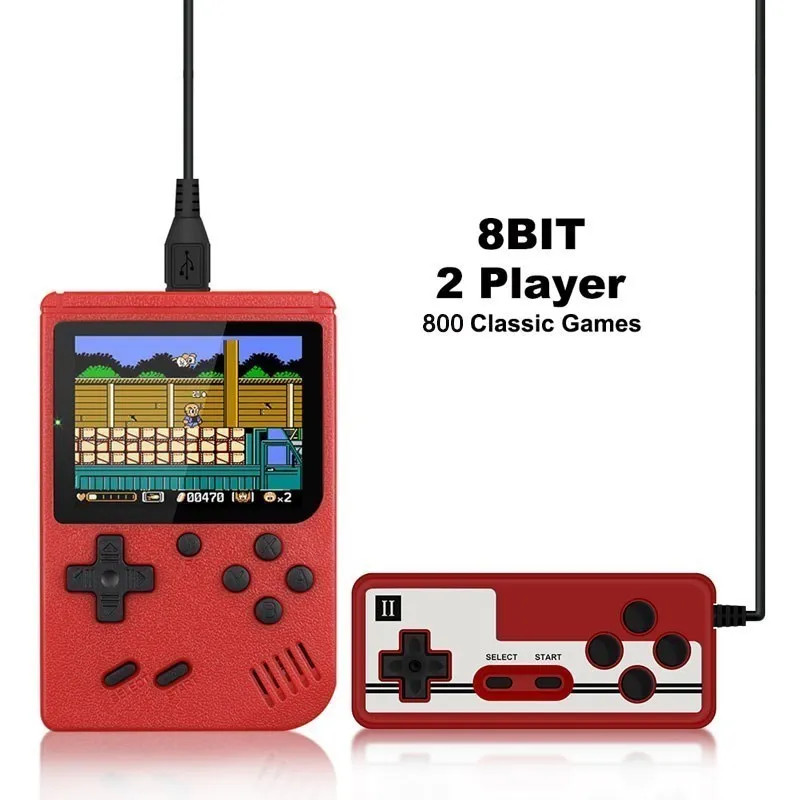 Retro Portable Handheld Game Console Built In 500 Classic Games Video Kids Gift