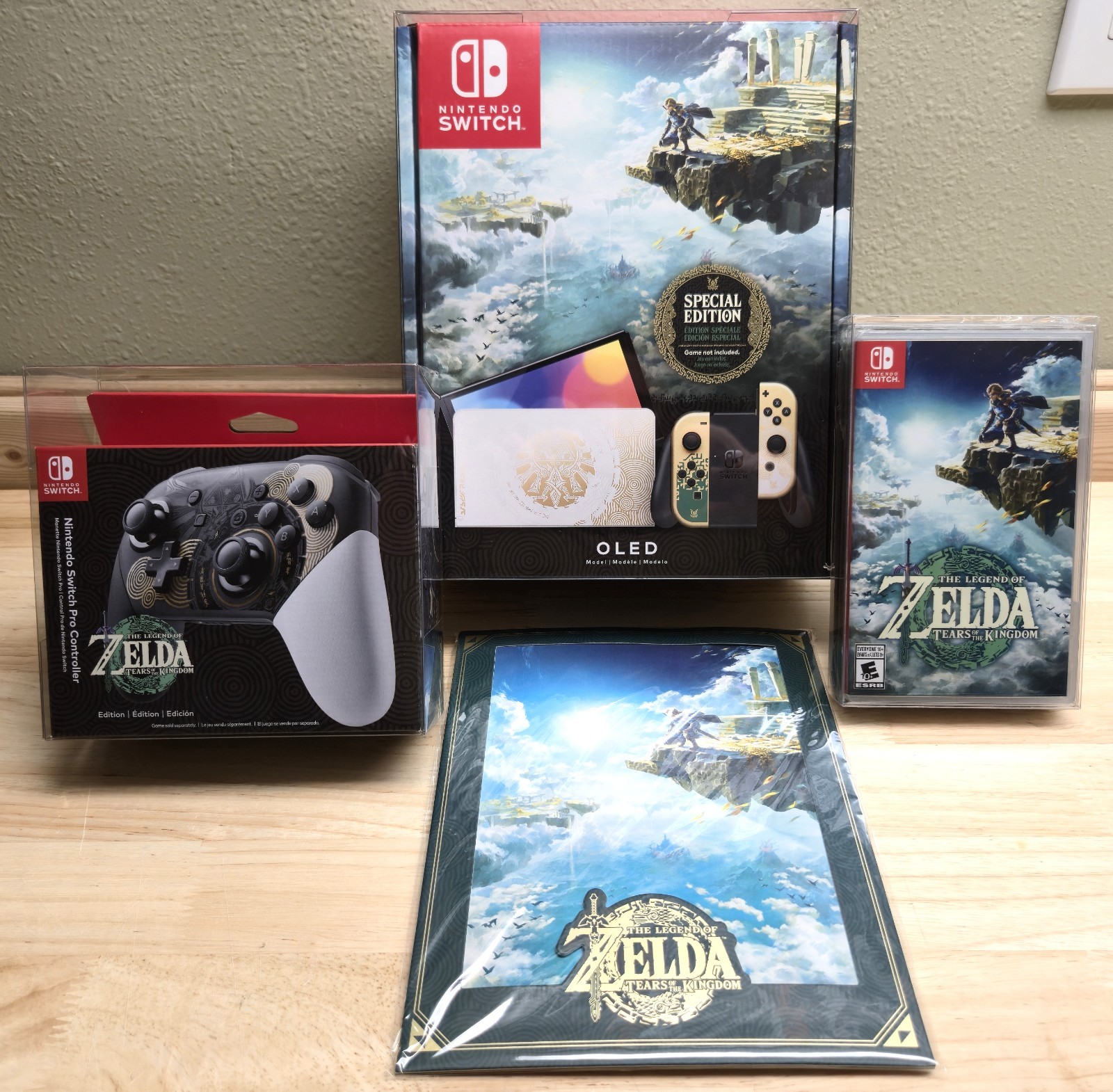 NEW Nintendo Switch OLED Zelda: Tears of the Kingdom Special Edition BUNDLE NFR