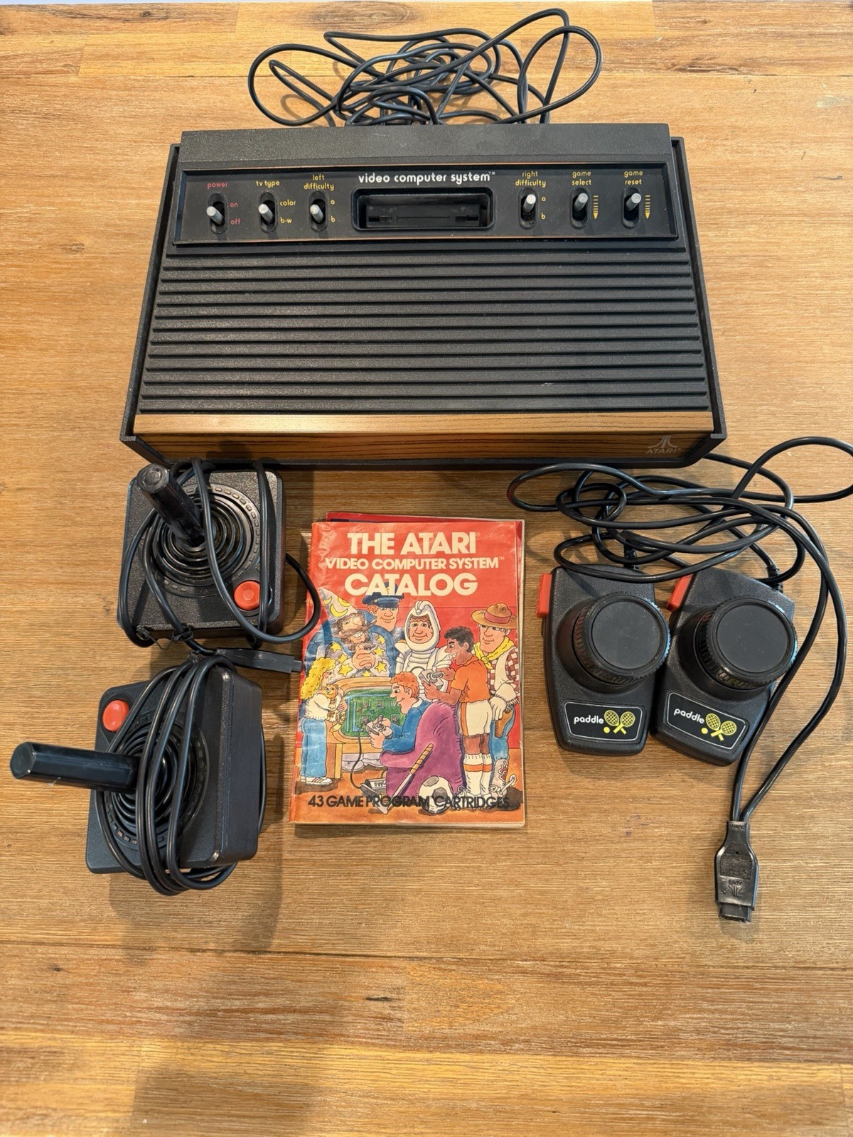 Atari 2600 Console with Joysticks and Paddles: Untested (No Power Supply)