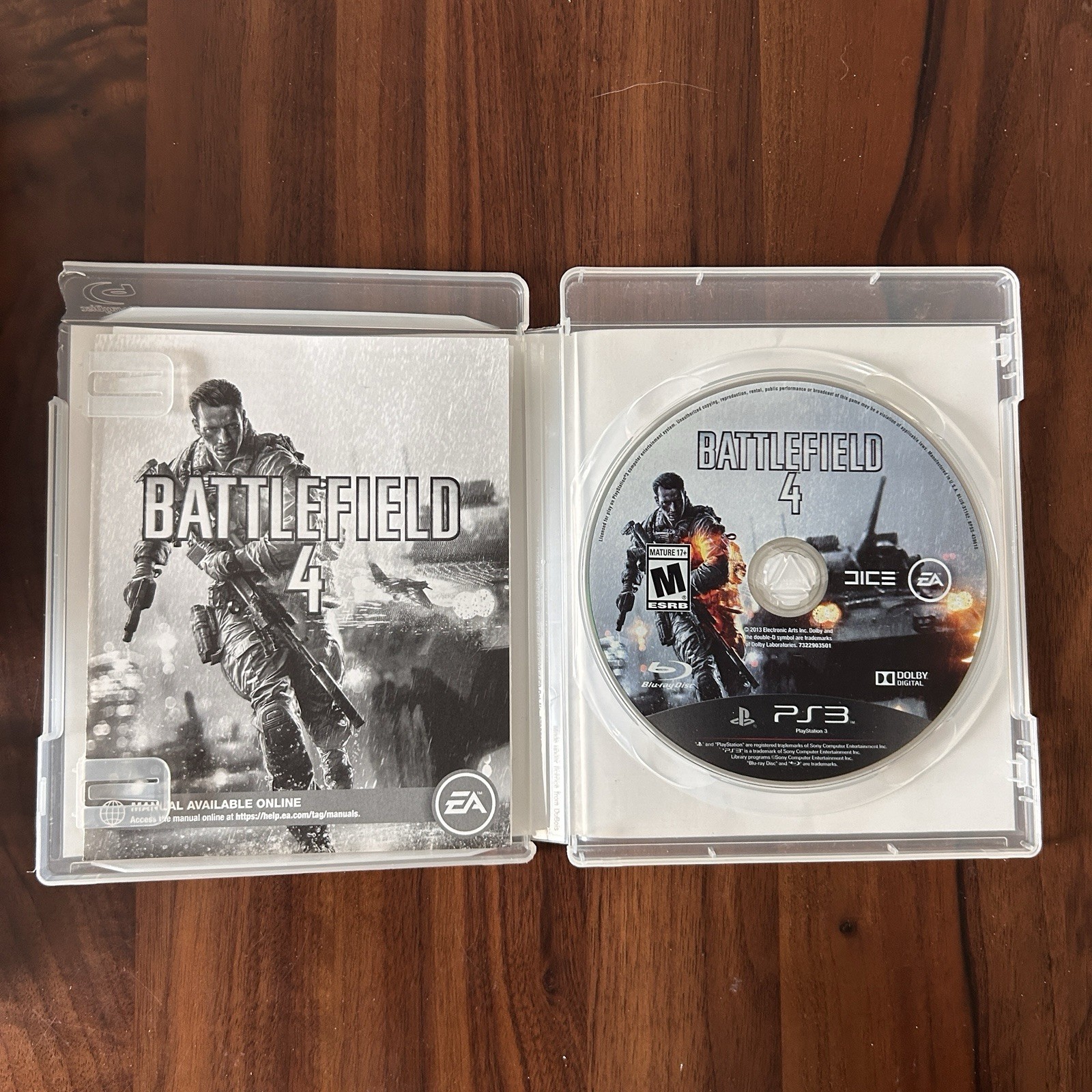 PlayStation 3 Console Black (tested) with One Game (Battlefield 4)