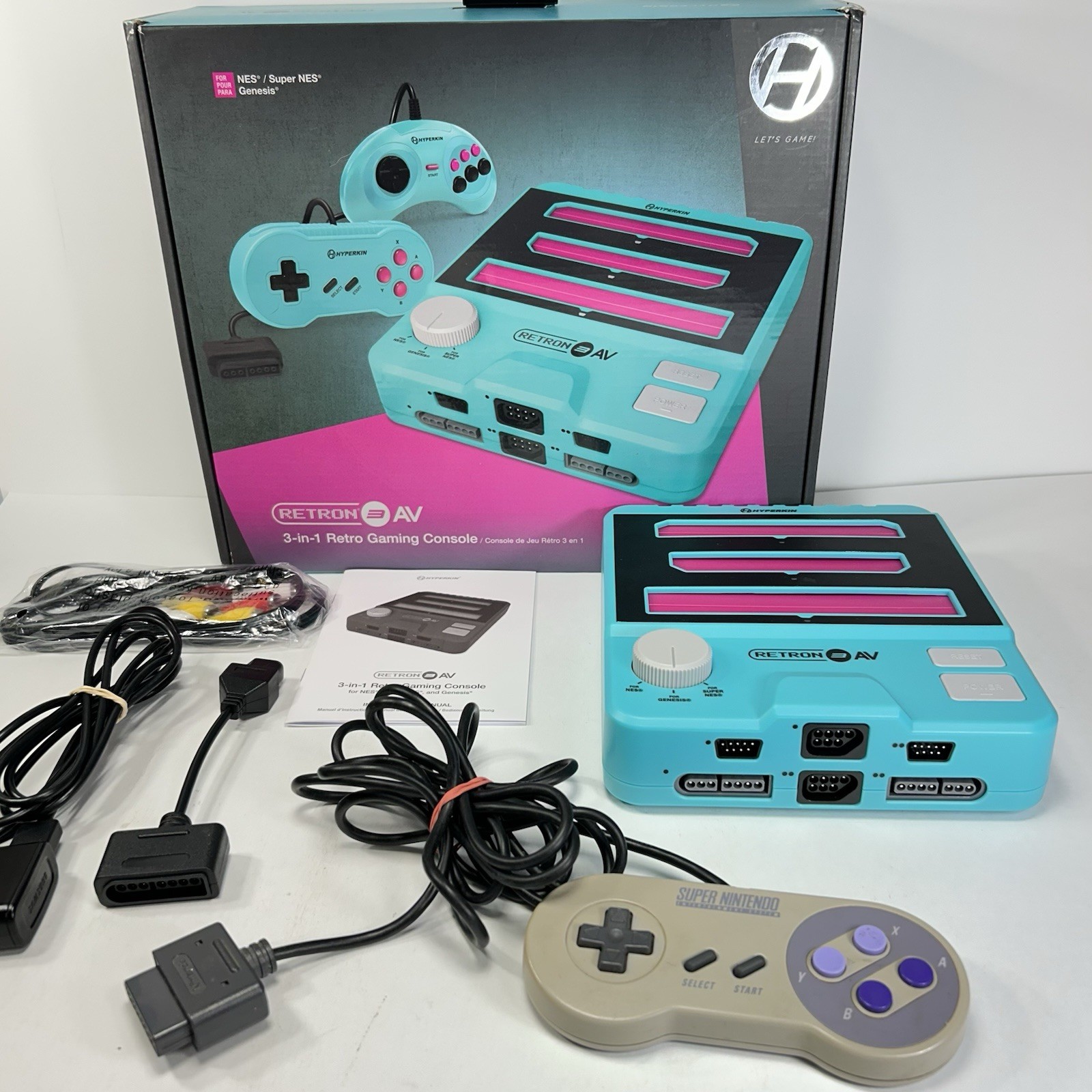 Hyperkin Retron 3 in 1 Game Console NES Super Nintendo SNES Genesis Hyper Beach