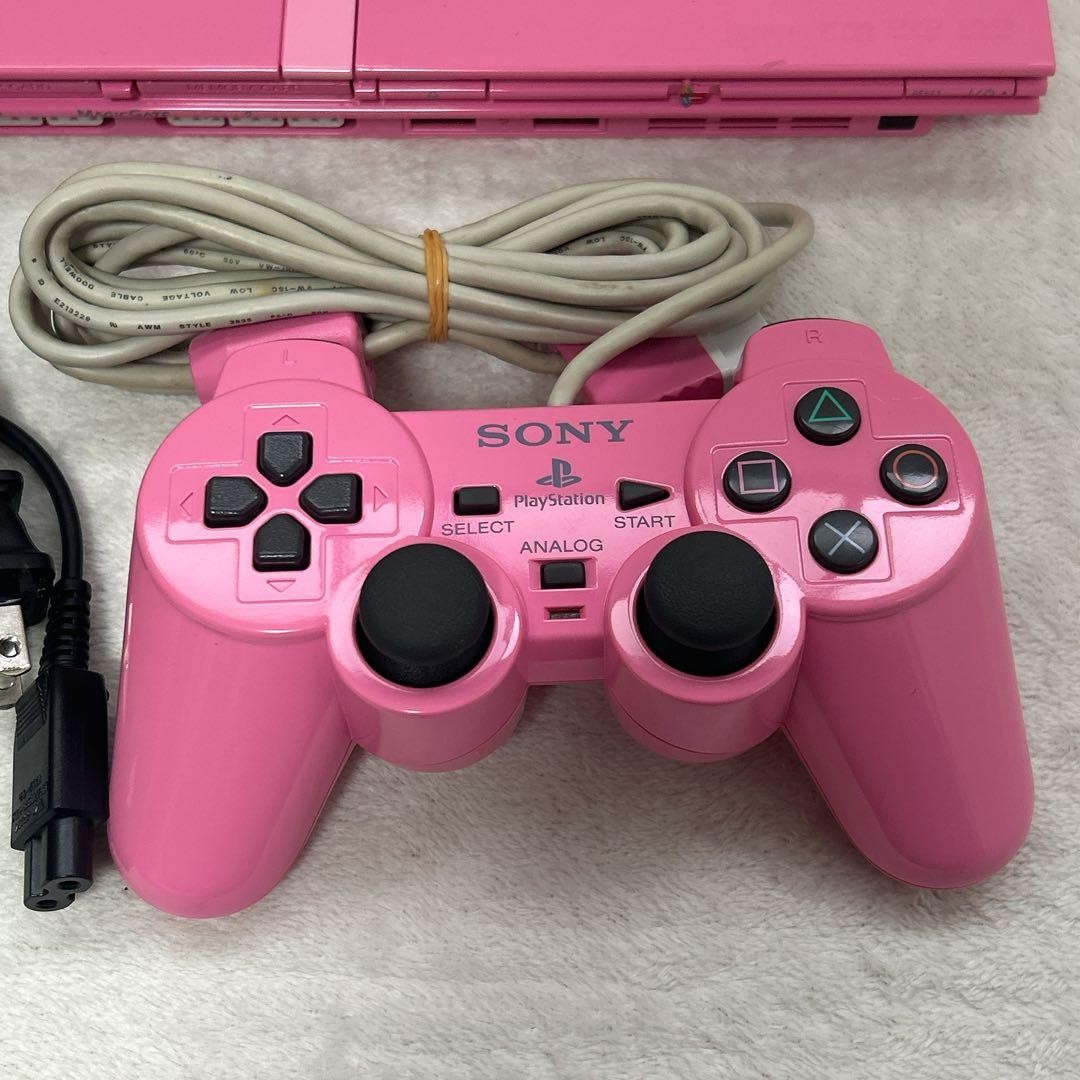 Sony PlayStation 2 Slim Console SCPH-77000PK Pink PS2 Controller Cable Set Japan