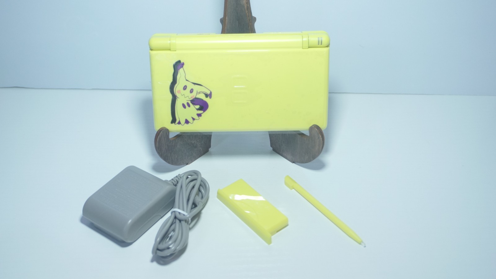 Nintendo DS Lite Mimikyu Yellow & Red Handheld System with Charger & Stylus Pen