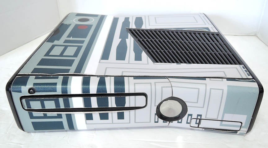 WORKING MICROSOFT XBOX 360 STAR WARS AFTERMARKET SKIN R2D2 EDITION 250GB