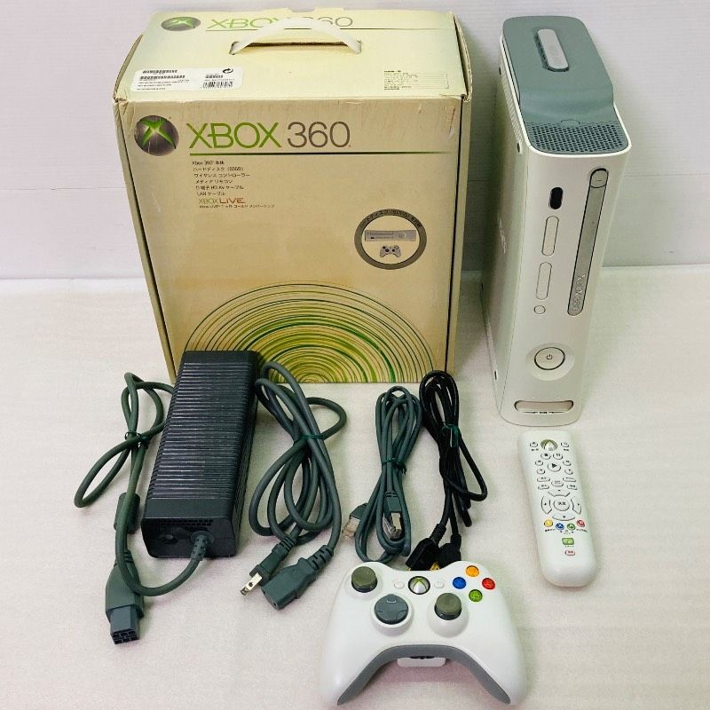 Microsoft Xbox 360 Console 60GB HDD White HDMI Controller Boxed Tested Japan