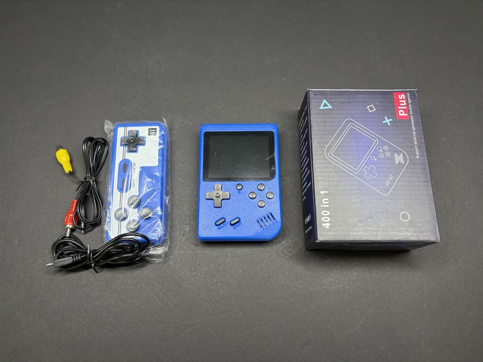 GAME BOX PLUS Handheld Console Retro Gaming System Blue NEW