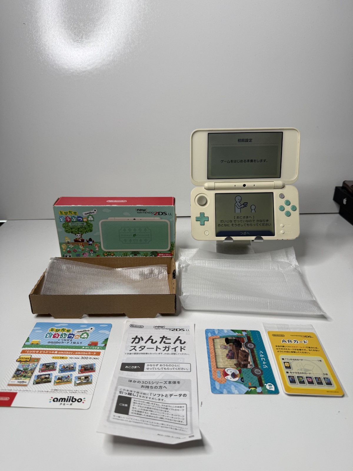 New Nintendo 2DS XL LL Animal Crossing Doubutsu No Mori w/Box Tested