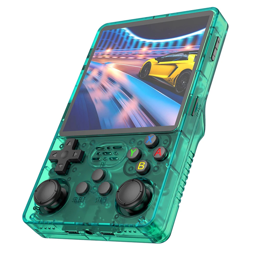 R36 plus Retro Handheld Game Console Linux 64-Bit System 4″ IPS Screen RK3326 Po