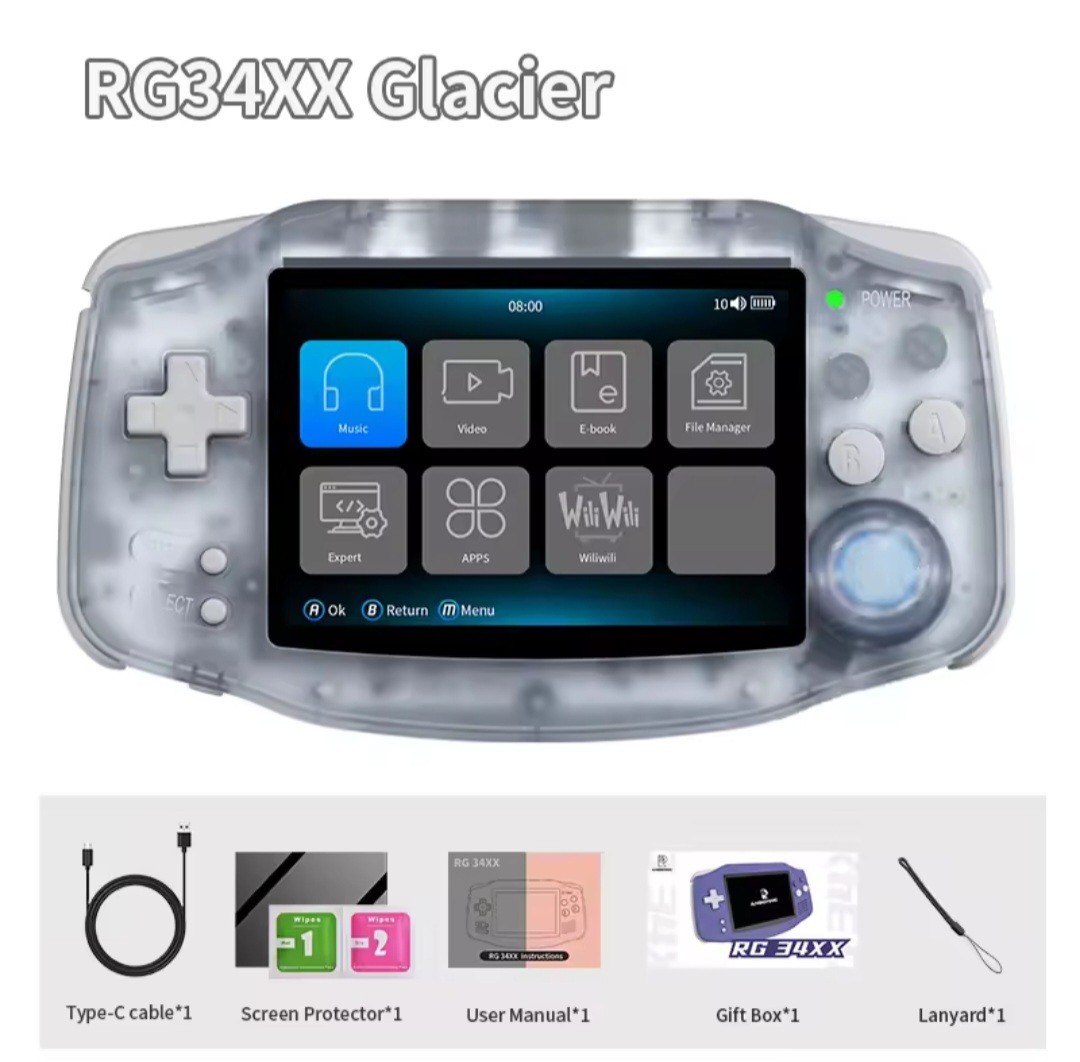 ANBERNIC RG34XX Handheld Game Console RG 34XX 64-bit Linux System 5000+ Games