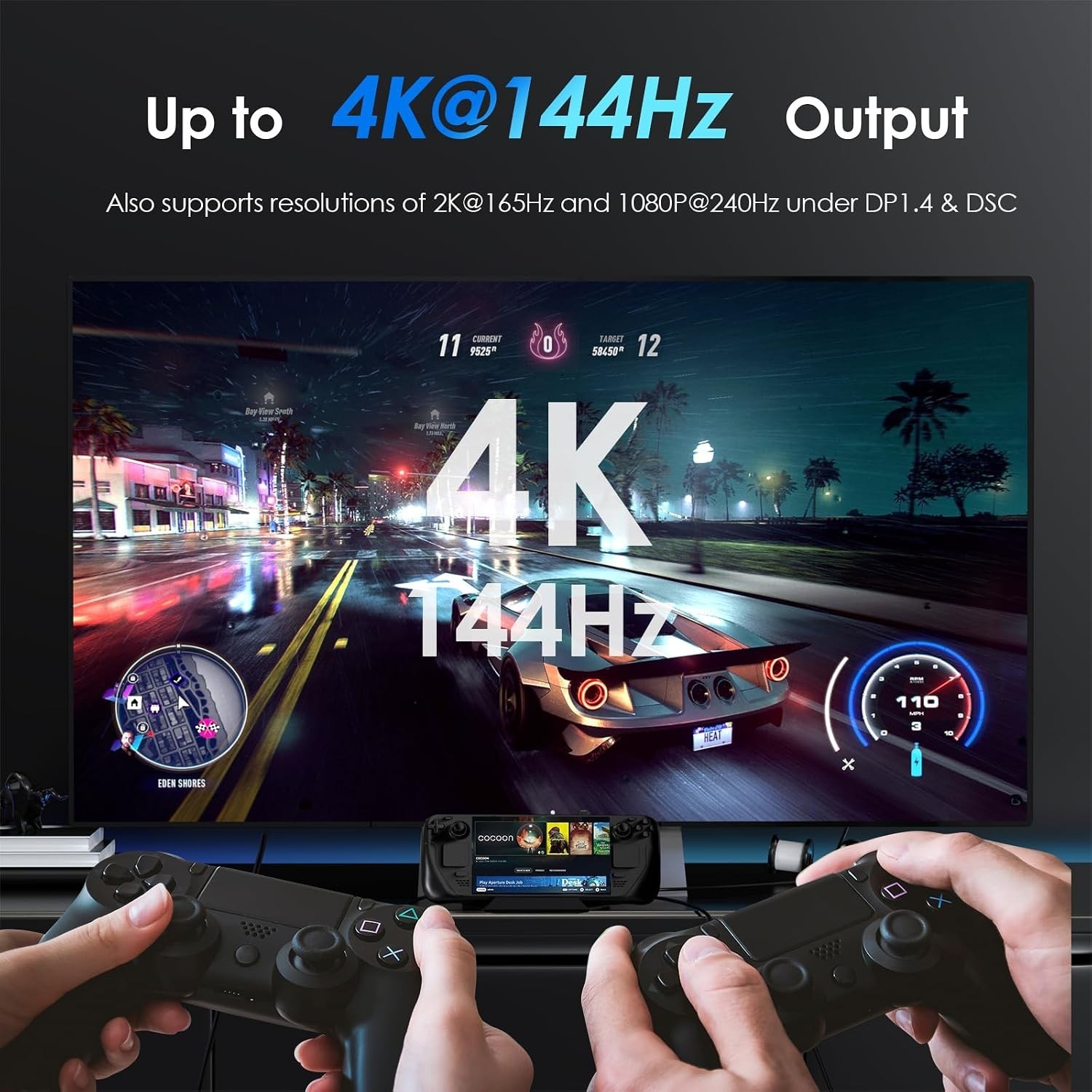 6-in-1 Docking Station for Steam Deck/ROG Ally – Fast Data & Charging