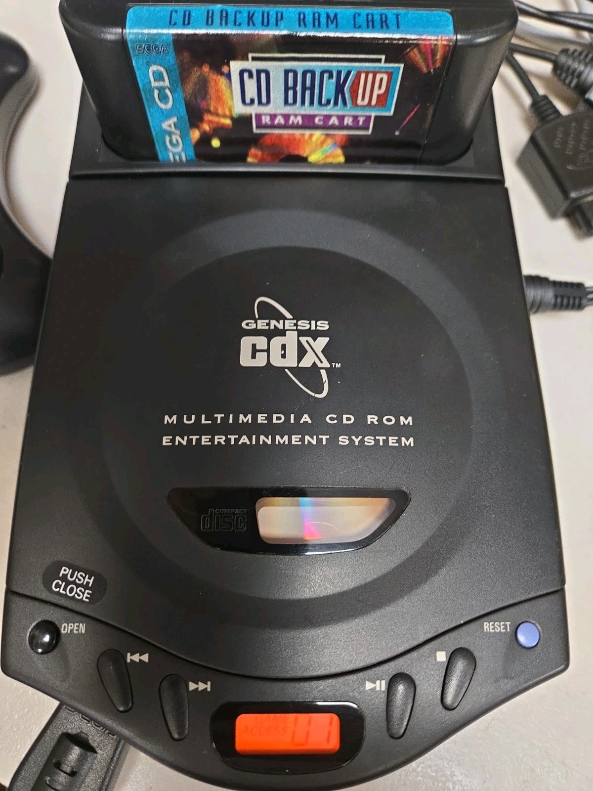 Sega Genesis CDX Console. With RAM Cart. 2 games (CIB). Fully tested.