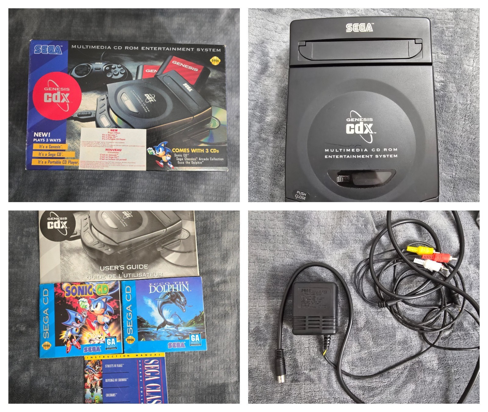 Sega Genesis CDX Console Complete in Box CIB NTSC/U Sega CD **RARE** EXC++