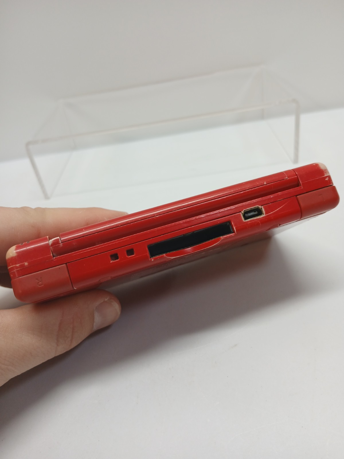 Nintendo DS Lite Red Mario Edition Console USG-001 FOR PARTS or REPAIR