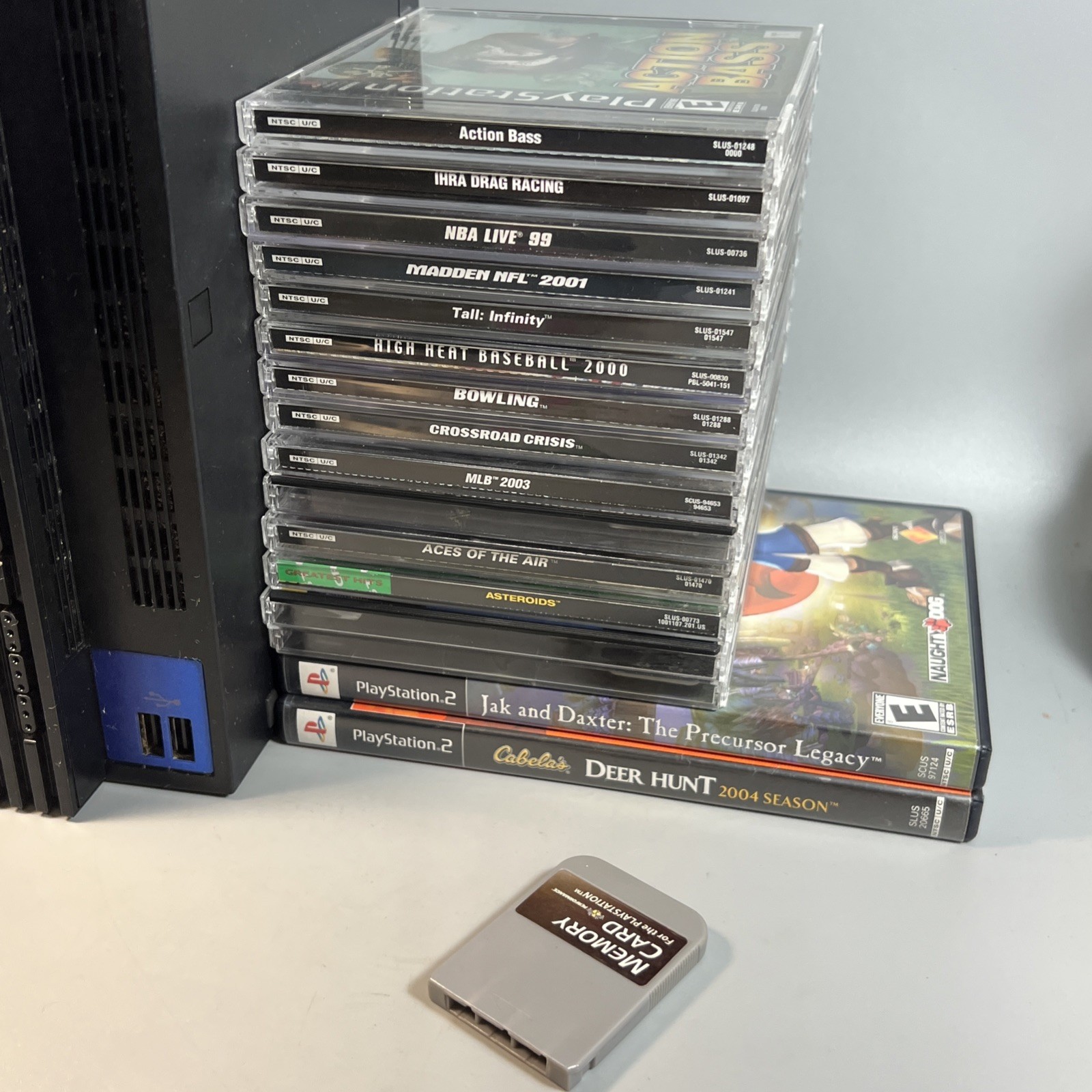Sony PlayStation 2 PS2 Fat Console Network Adapter SCPH-50001/N TESTED 16 GAMES