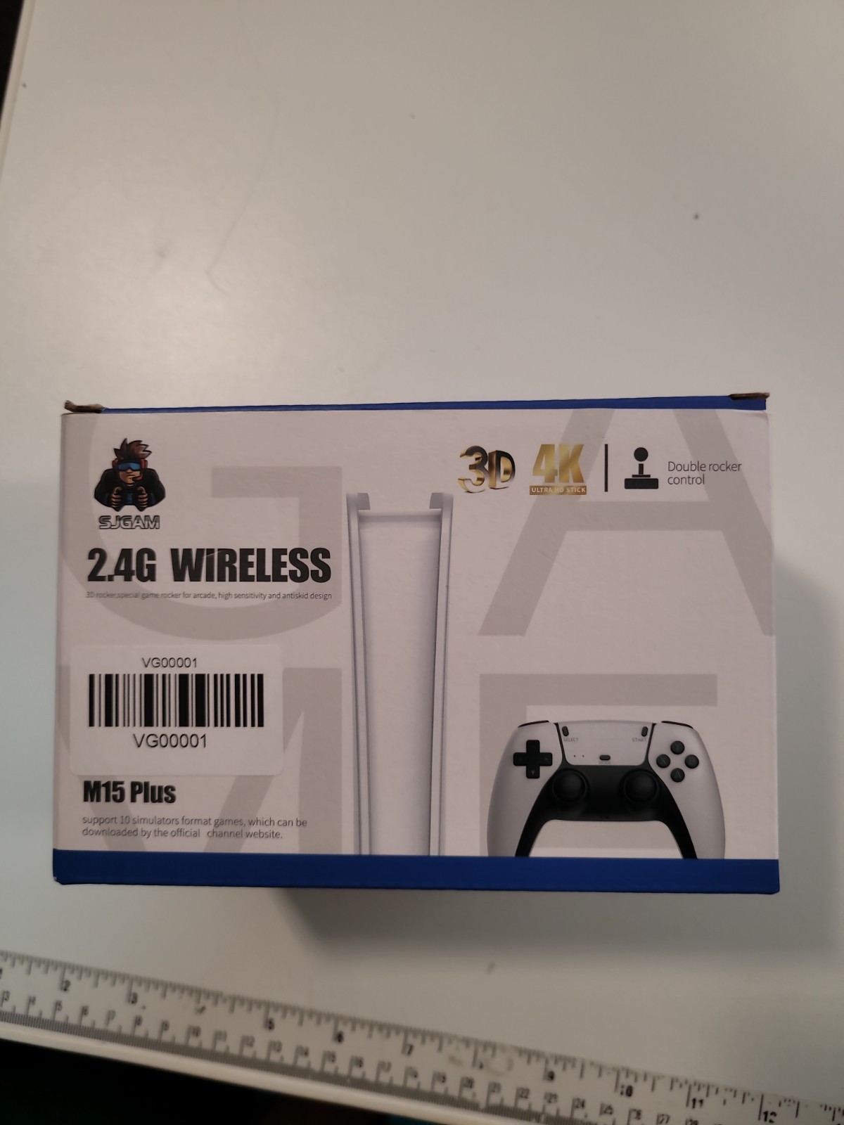 SJ GAM M15 Plus 2.4G Wireless 4K UHD Console, Double Rocker, White