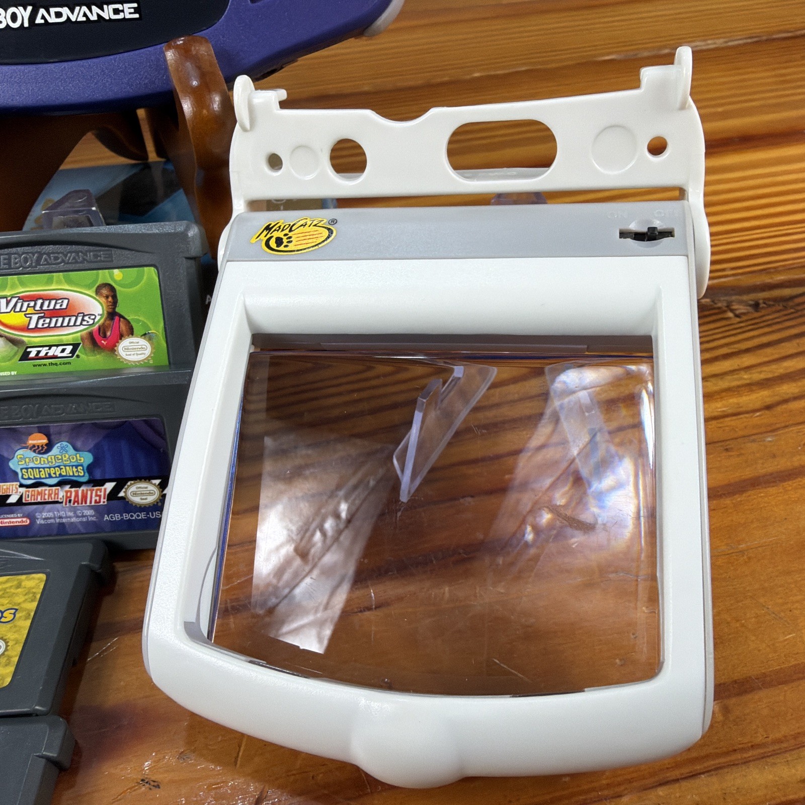 Nintendo Game Boy Advance Handheld HUGE BUNDLE Purple Indigo 14 Games PLUS!