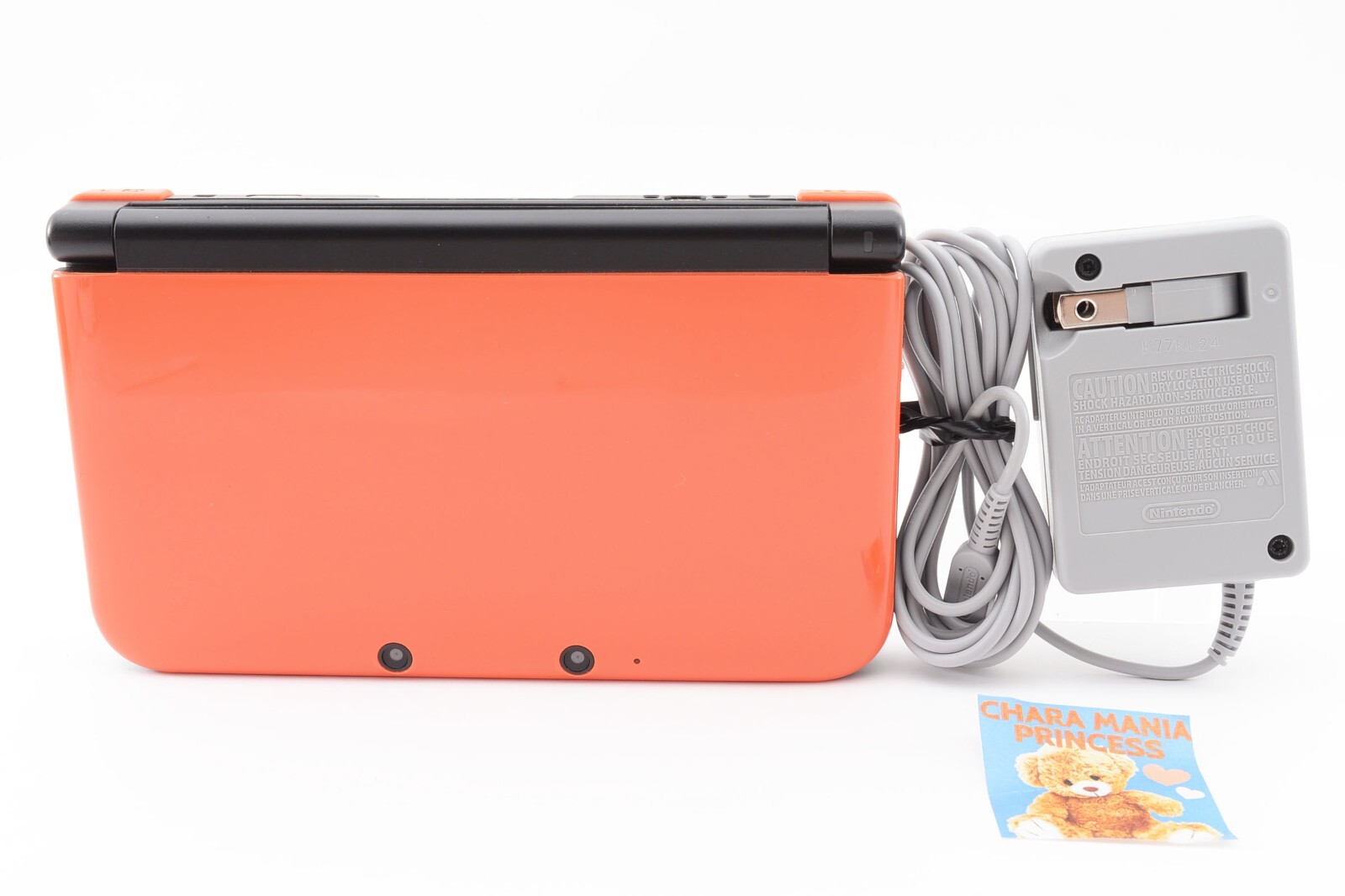 Nintendo 3DS XL LL Console Orange Black Limited w/Adapter SD Card Tested Japan