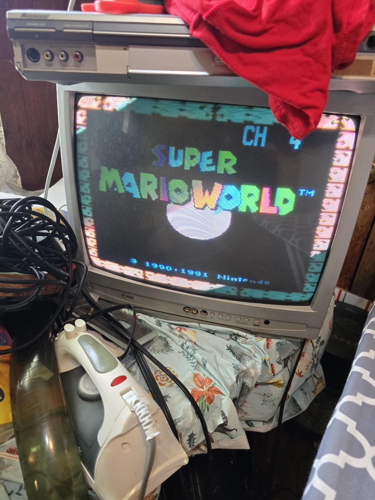 SNES Super Nintendo Mario World with Mario and Donkey Kong games works